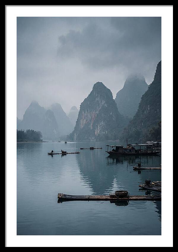 Karst Peaks Reflected In Water