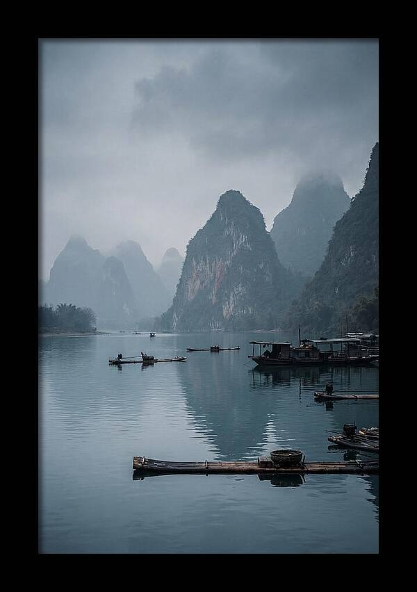 Karst Peaks Reflected In Water