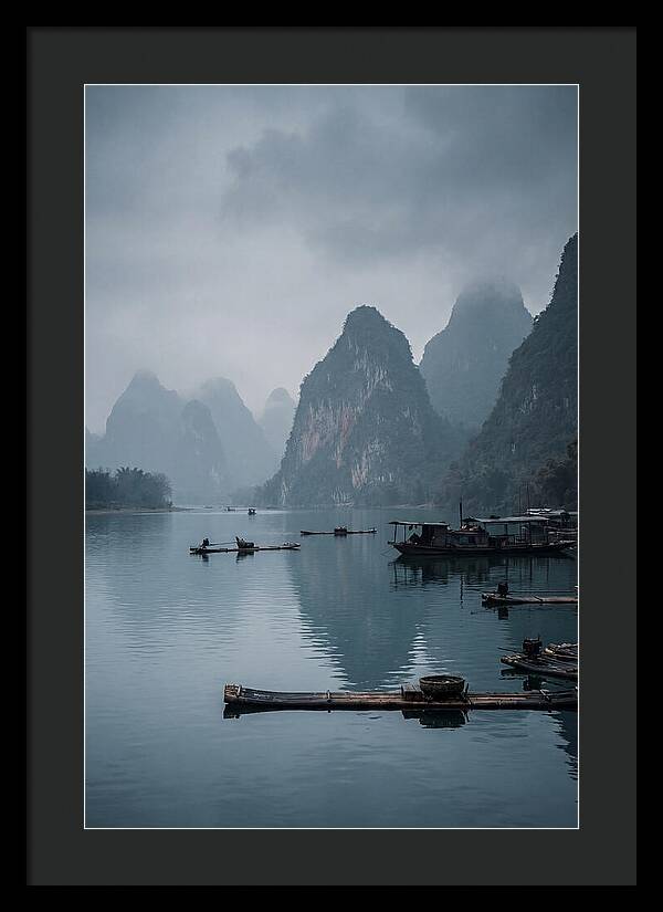 Karst Peaks Reflected In Water