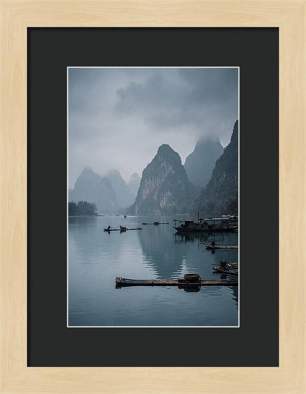 Karst Peaks Reflected In Water