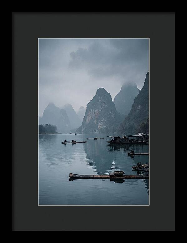 Karst Peaks Reflected In Water