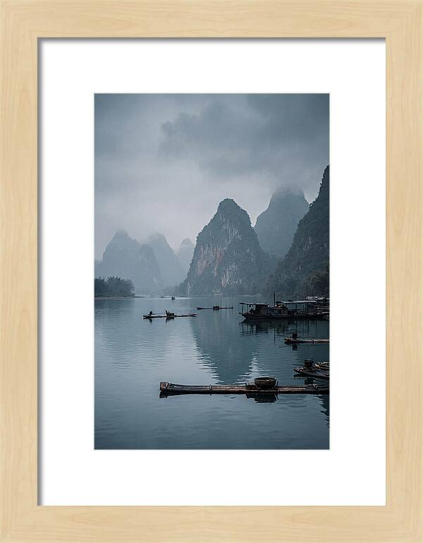 Karst Peaks Reflected In Water