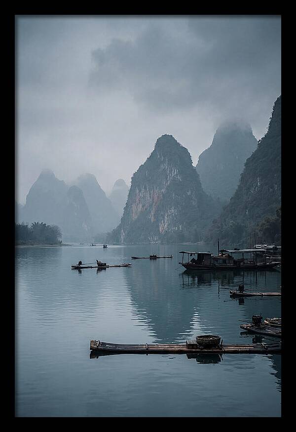 Karst Peaks Reflected In Water