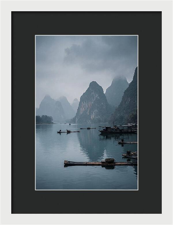 Karst Peaks Reflected In Water