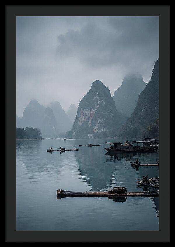 Karst Peaks Reflected In Water