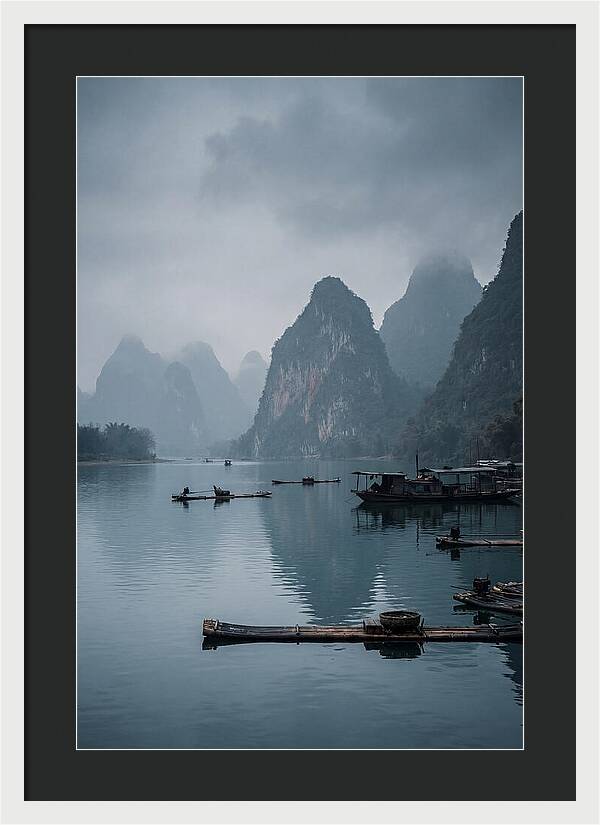 Karst Peaks Reflected In Water