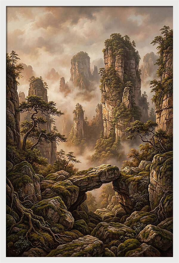 Karst Tower Landscape With Mist