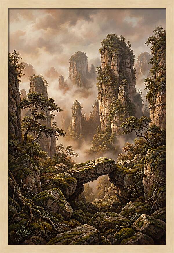 Karst Tower Landscape With Mist