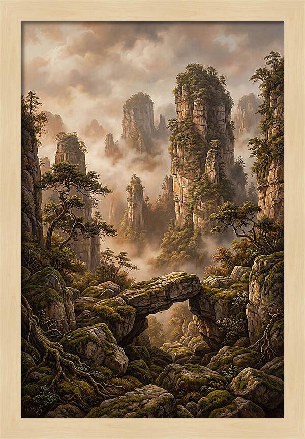 Karst Tower Landscape With Mist
