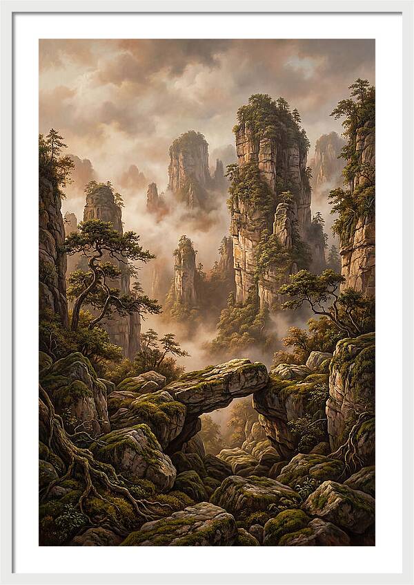 Karst Tower Landscape With Mist