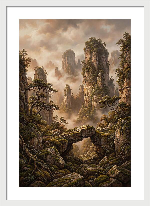 Karst Tower Landscape With Mist