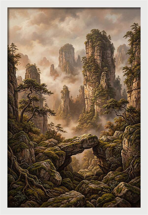 Karst Tower Landscape With Mist