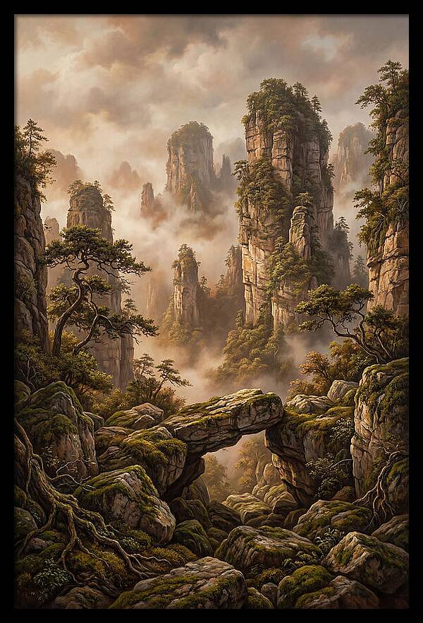 Karst Tower Landscape With Mist
