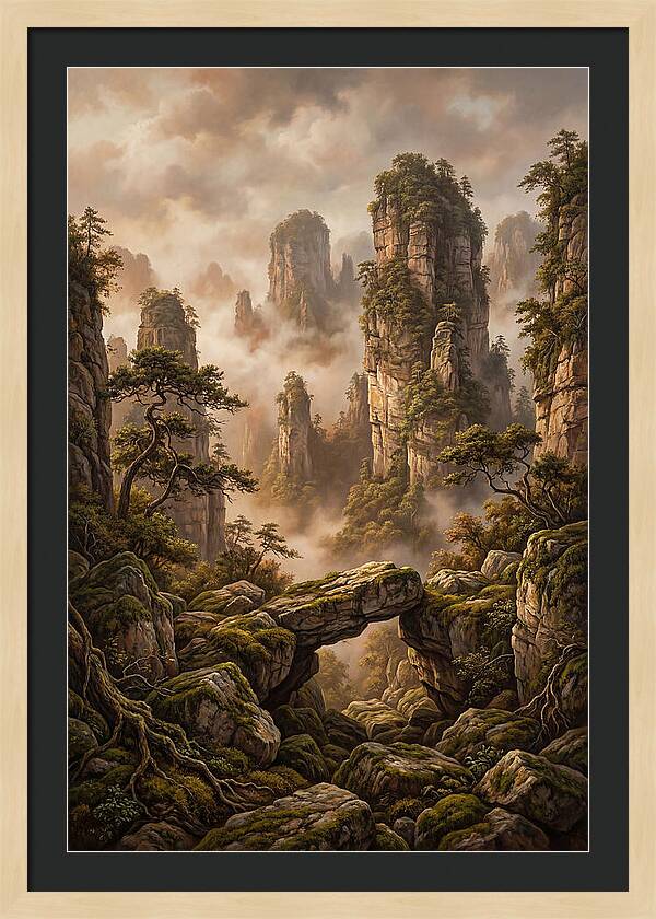 Karst Tower Landscape With Mist