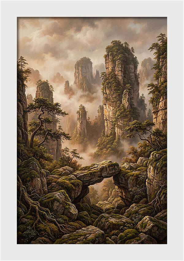 Karst Tower Landscape With Mist