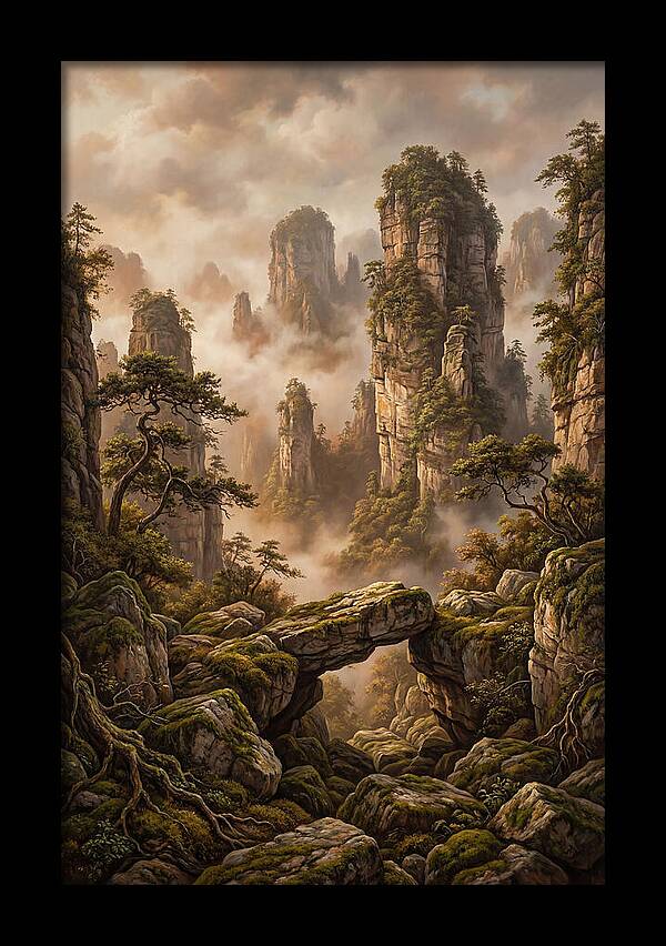 Karst Tower Landscape With Mist