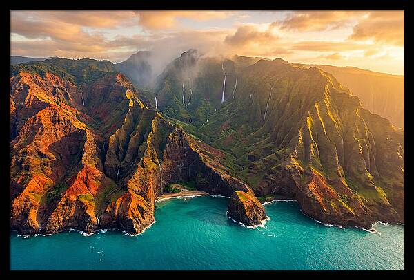 Kauais Majestic Coastline At Dusk