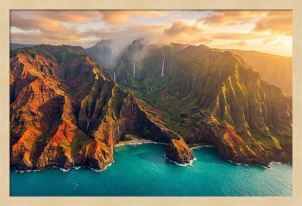 Kauais Majestic Coastline At Dusk