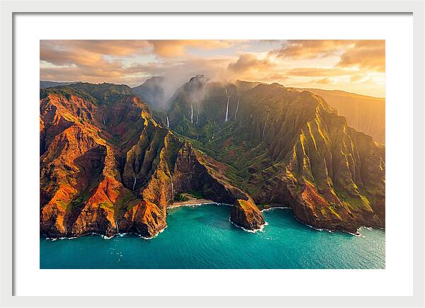 Kauais Majestic Coastline At Dusk