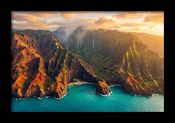 Kauais Majestic Coastline At Dusk