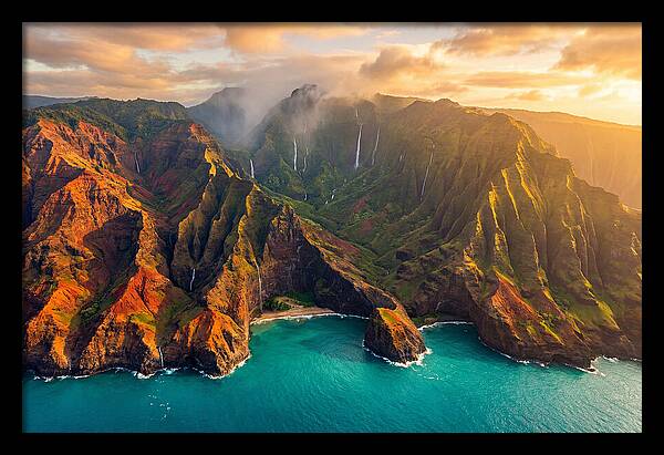 Kauais Majestic Coastline At Dusk