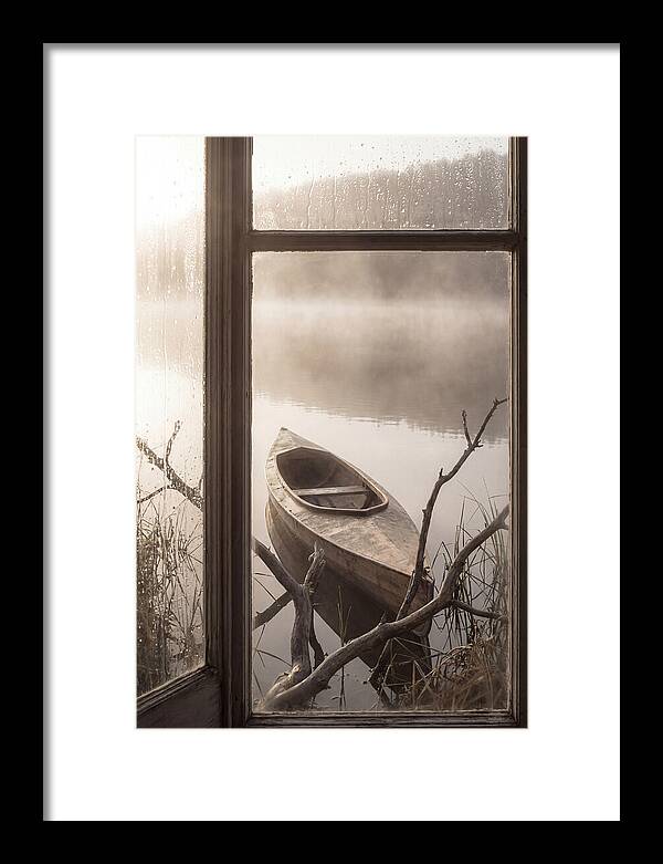 Kayak On Misty Lake