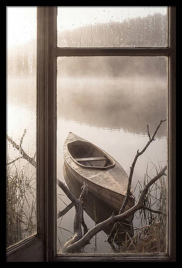 Kayak On Misty Lake