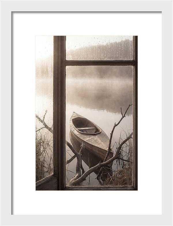 Kayak On Misty Lake