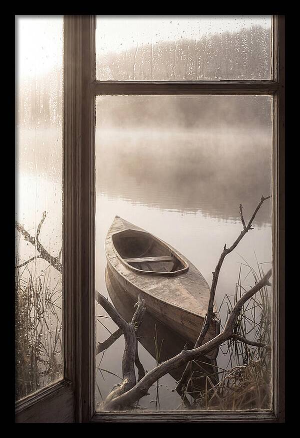 Kayak On Misty Lake