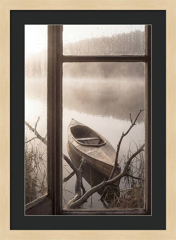 Kayak On Misty Lake