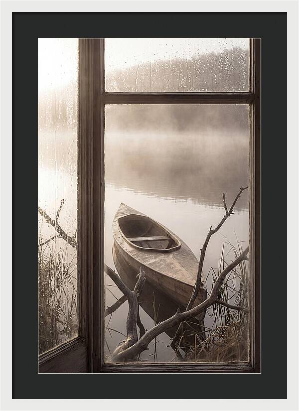 Kayak On Misty Lake