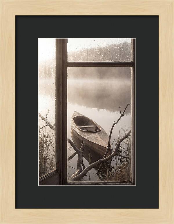 Kayak On Misty Lake