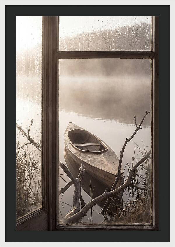 Kayak On Misty Lake
