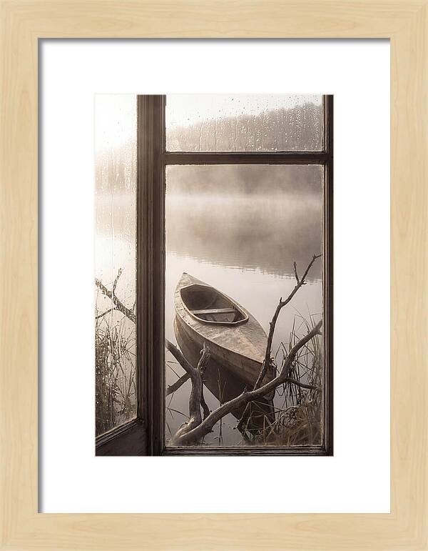 Kayak On Misty Lake