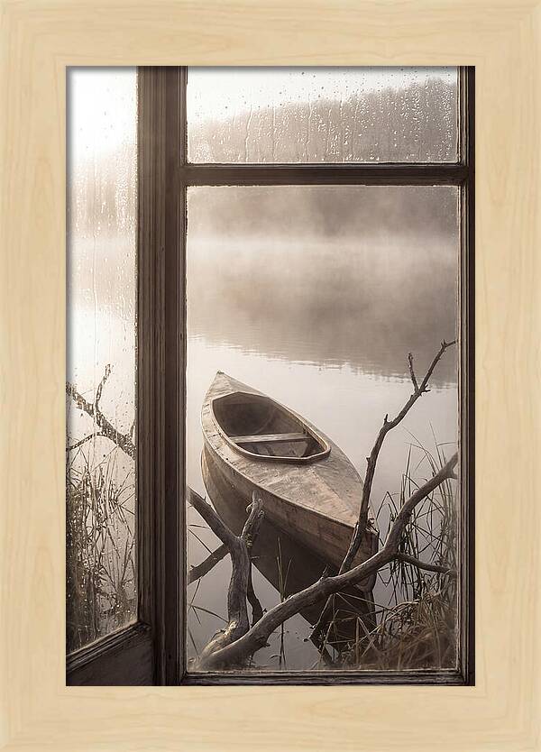 Kayak On Misty Lake