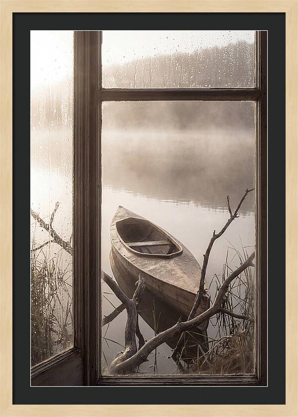 Kayak On Misty Lake
