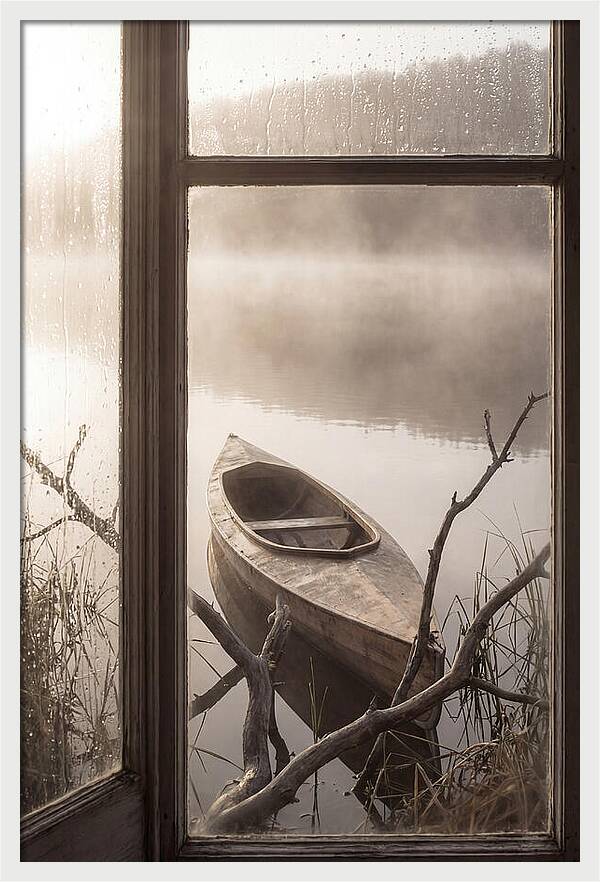 Kayak On Misty Lake