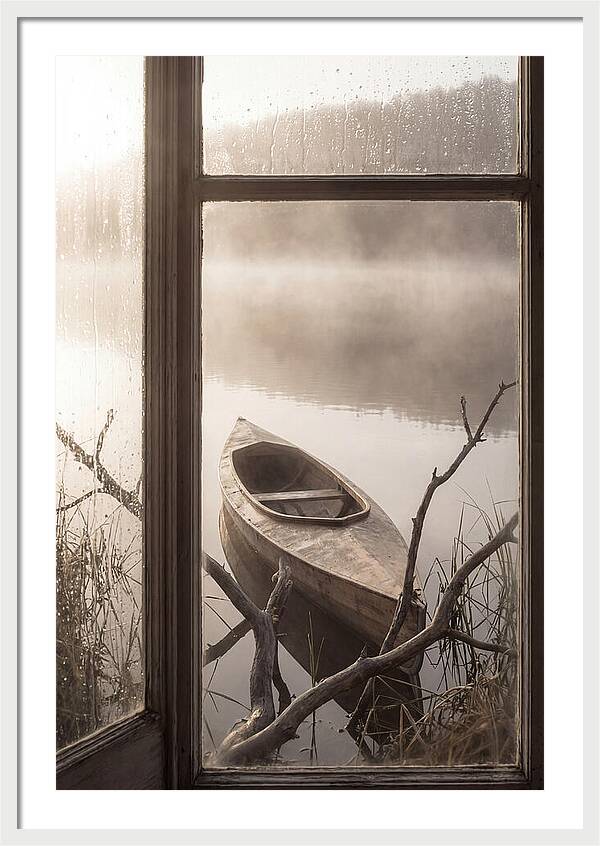 Kayak On Misty Lake