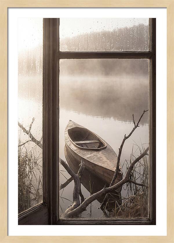 Kayak On Misty Lake