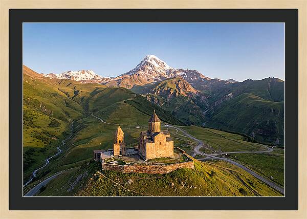 Kazbegi Panorama At Golden Hour
