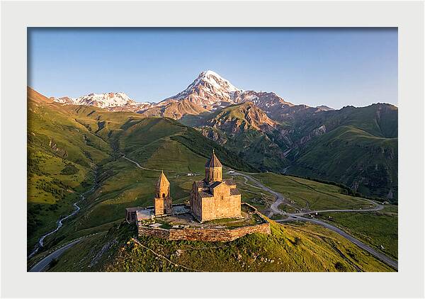 Kazbegi Panorama At Golden Hour