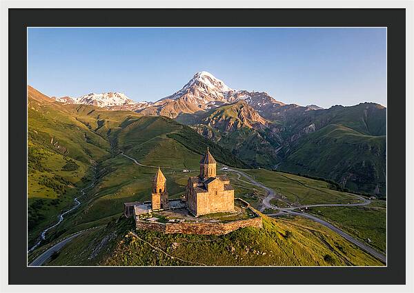 Kazbegi Panorama At Golden Hour