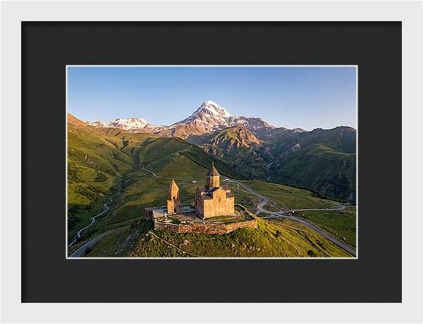 Kazbegi Panorama At Golden Hour