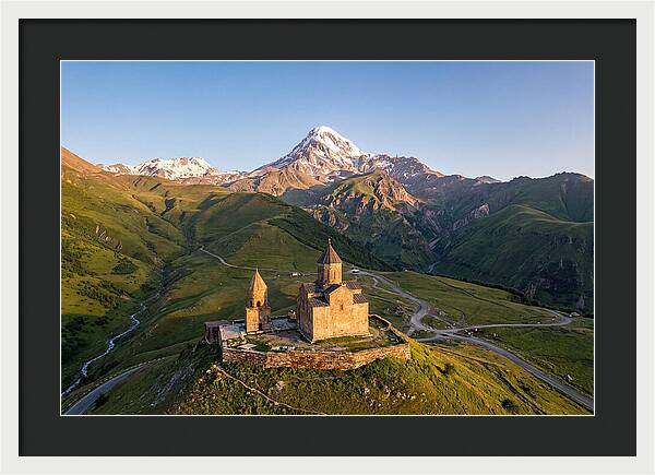 Kazbegi Panorama At Golden Hour