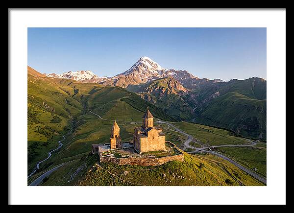 Kazbegi Panorama At Golden Hour