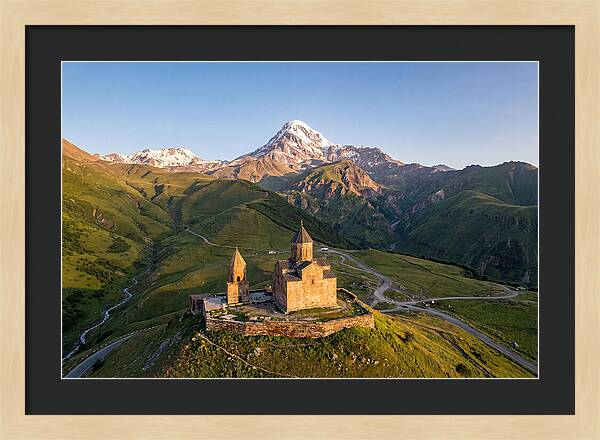 Kazbegi Panorama At Golden Hour