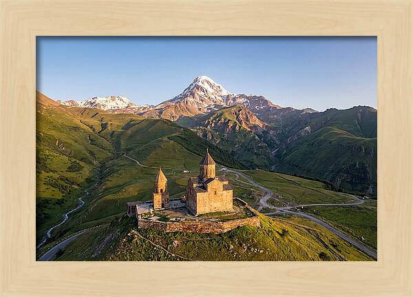 Kazbegi Panorama At Golden Hour