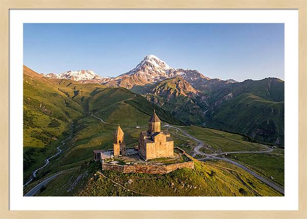 Kazbegi Panorama At Golden Hour