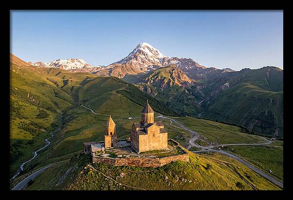 Kazbegi Panorama At Golden Hour