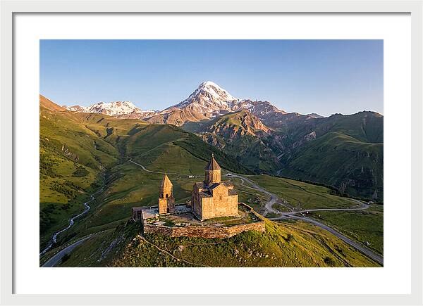Kazbegi Panorama At Golden Hour